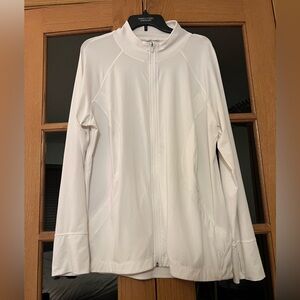 White Athleta Zip Up Jacket